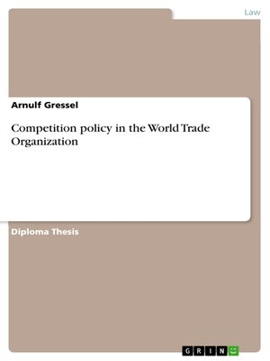 cover image of Competition policy in the World Trade Organization